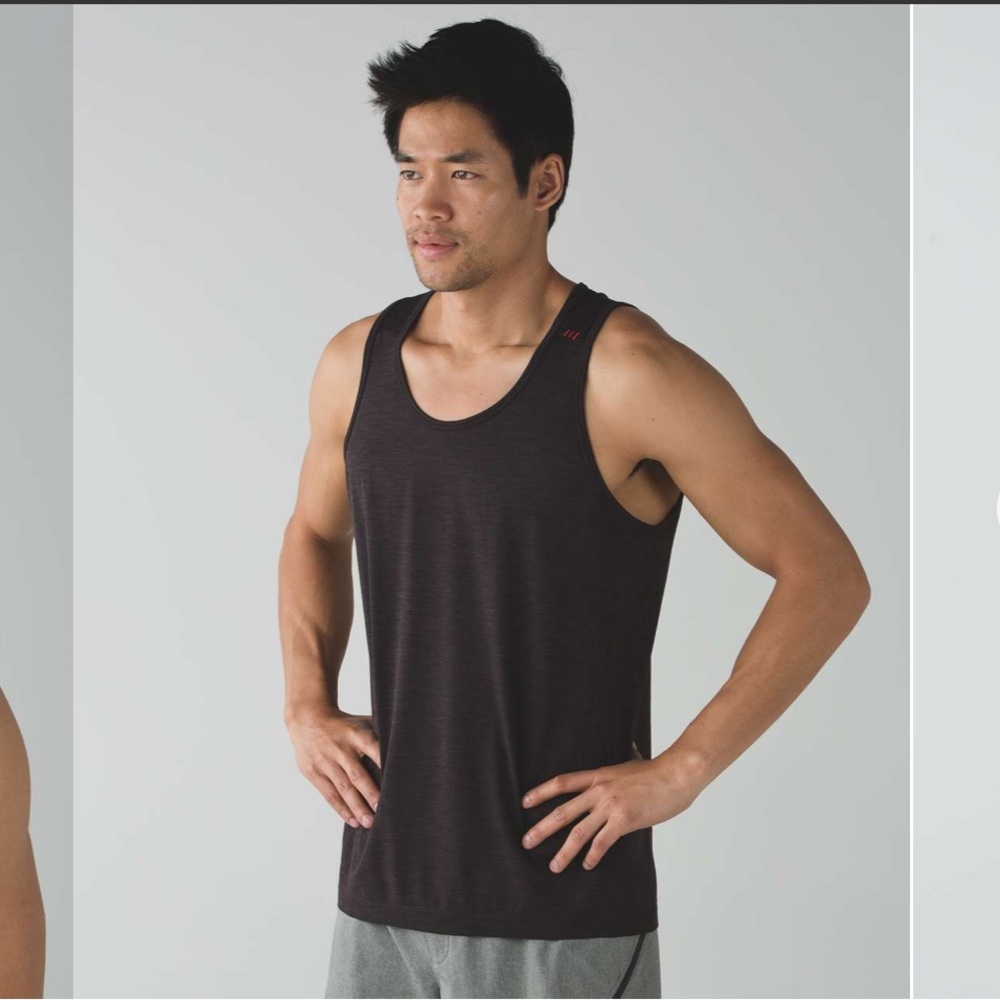 Lululemon Metal Vent Tech Tank Top 2.0 Mens L Heather Black Cherry - Picture 2 of 9